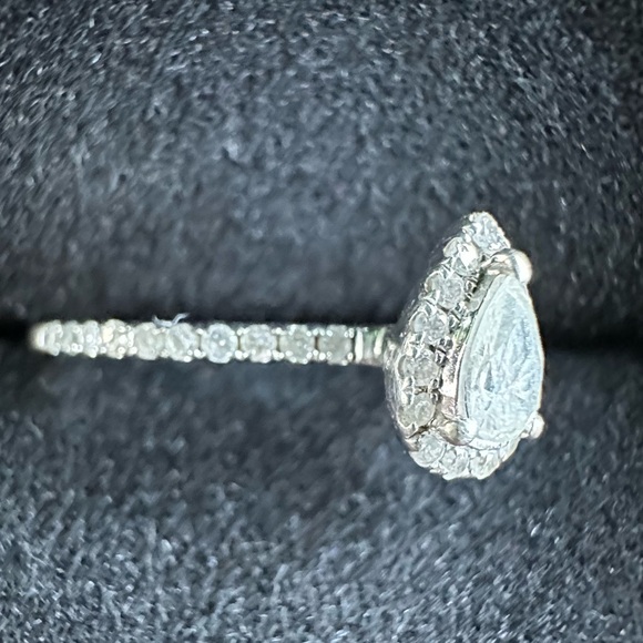 1/2 CT Dainty, Dainty Pear Diamond Ring - Picture 5 of 12